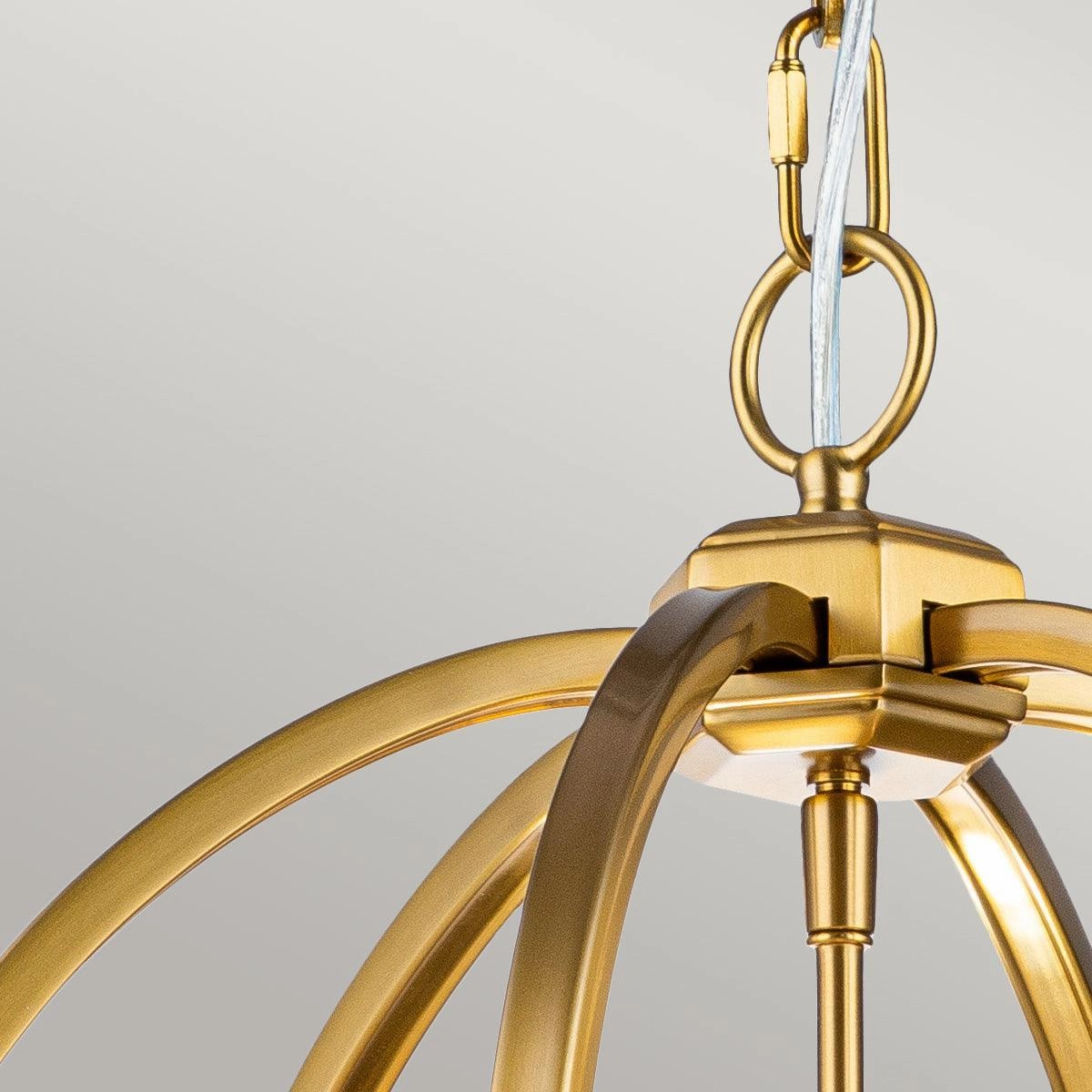 Feiss Corinne 3 Light Medium Brass Pendant