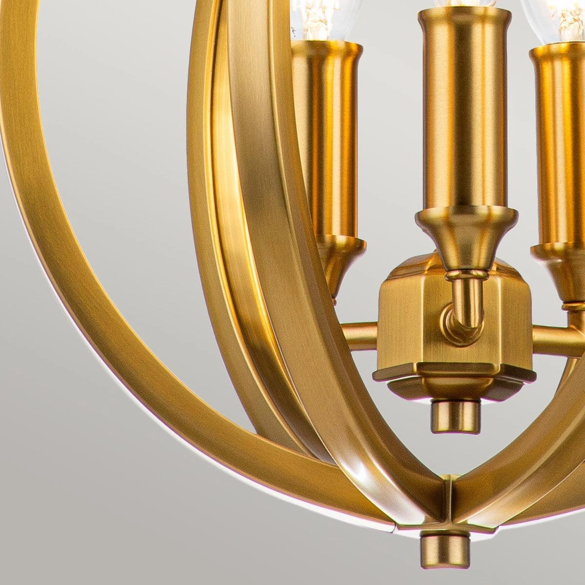 Feiss Corinne 3 Light Small Brass Pendant