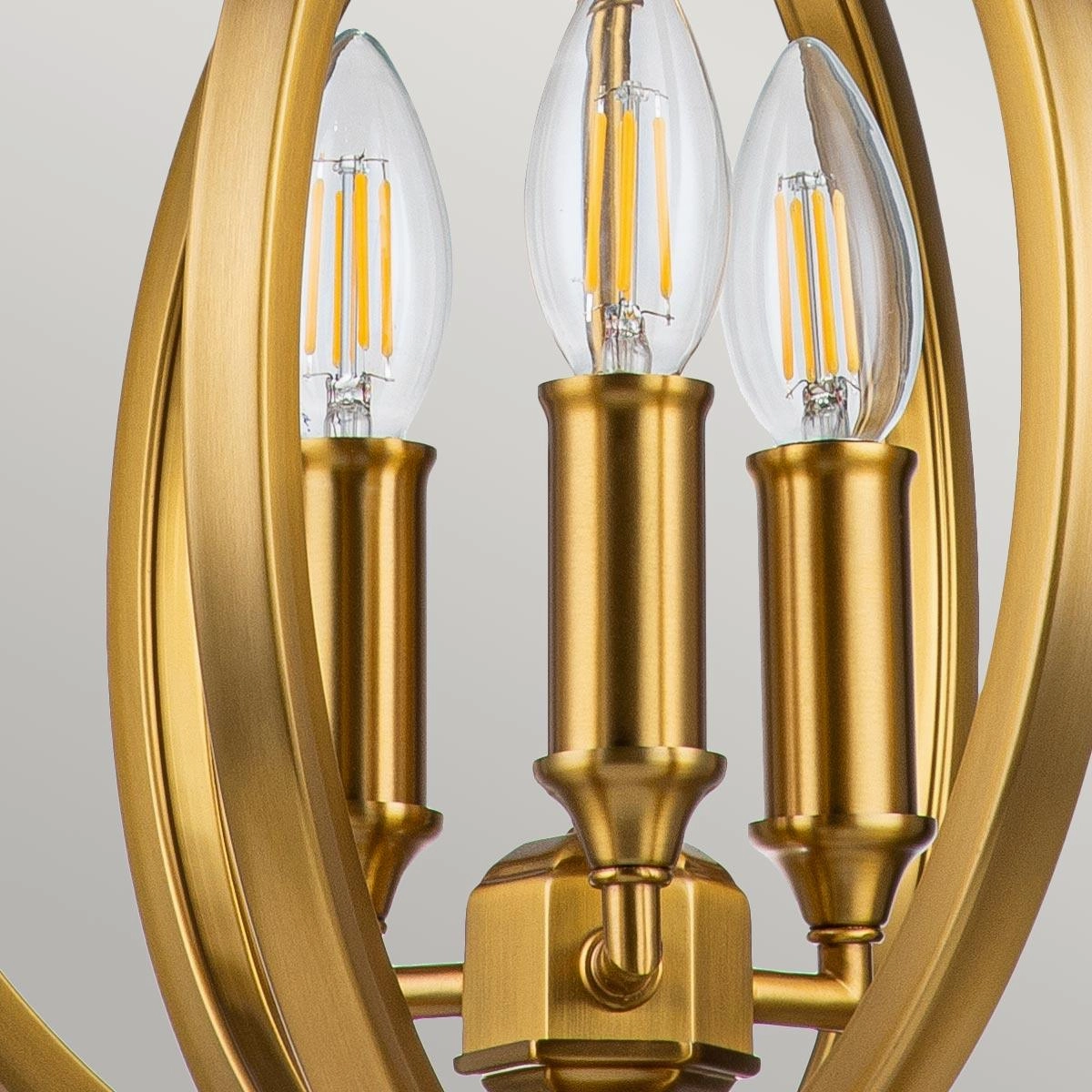 Feiss Corinne 3 Light Small Brass Pendant