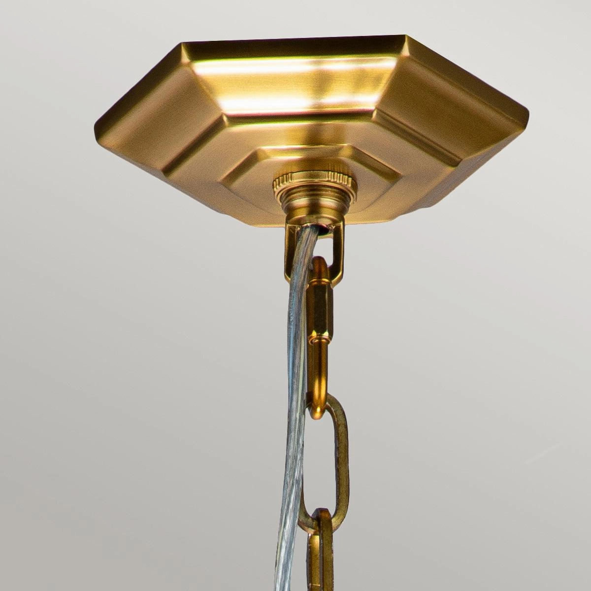 Feiss Corinne 3 Light Small Brass Pendant