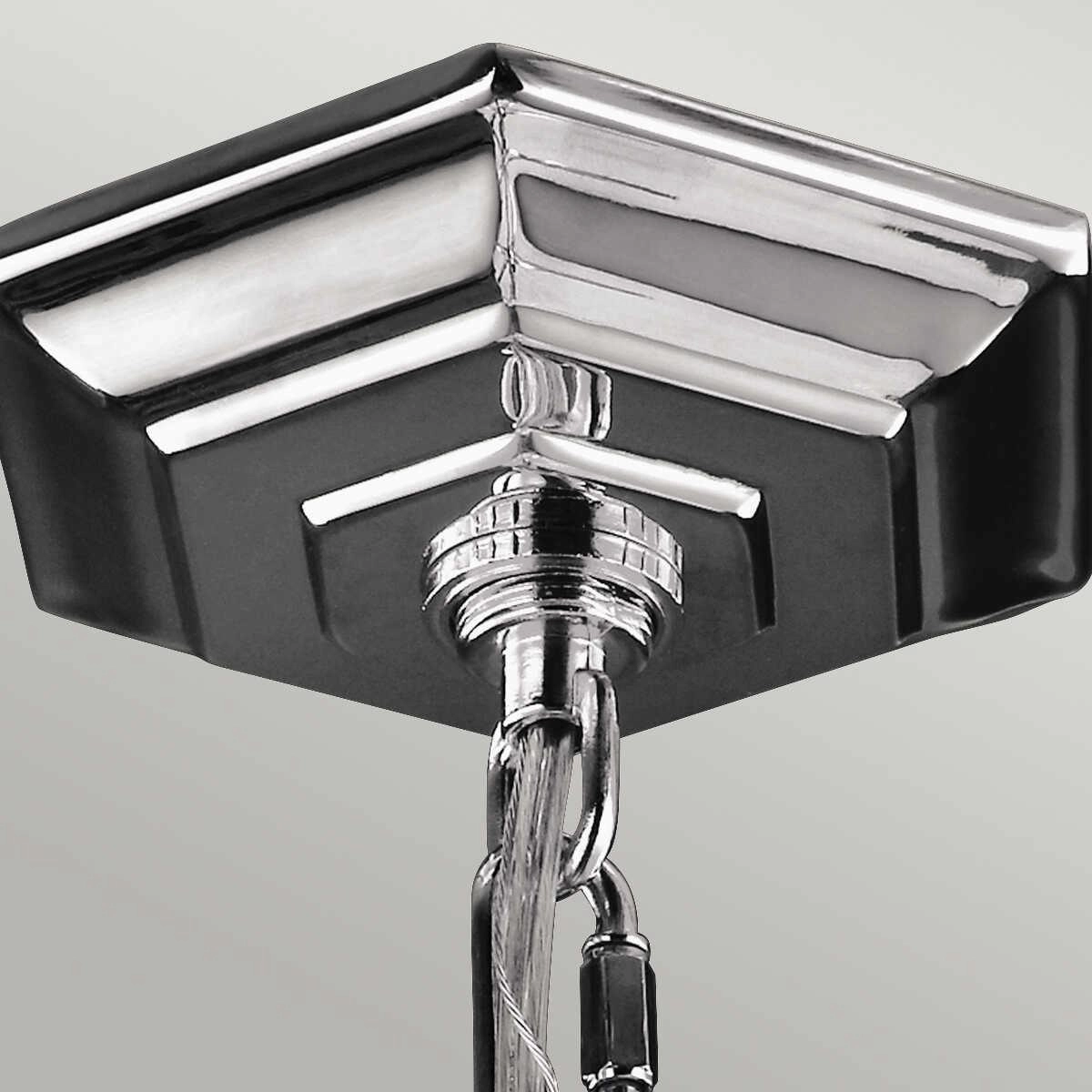 Feiss Corinne 3 Light Small Polished Nickel Ceiling Pendant