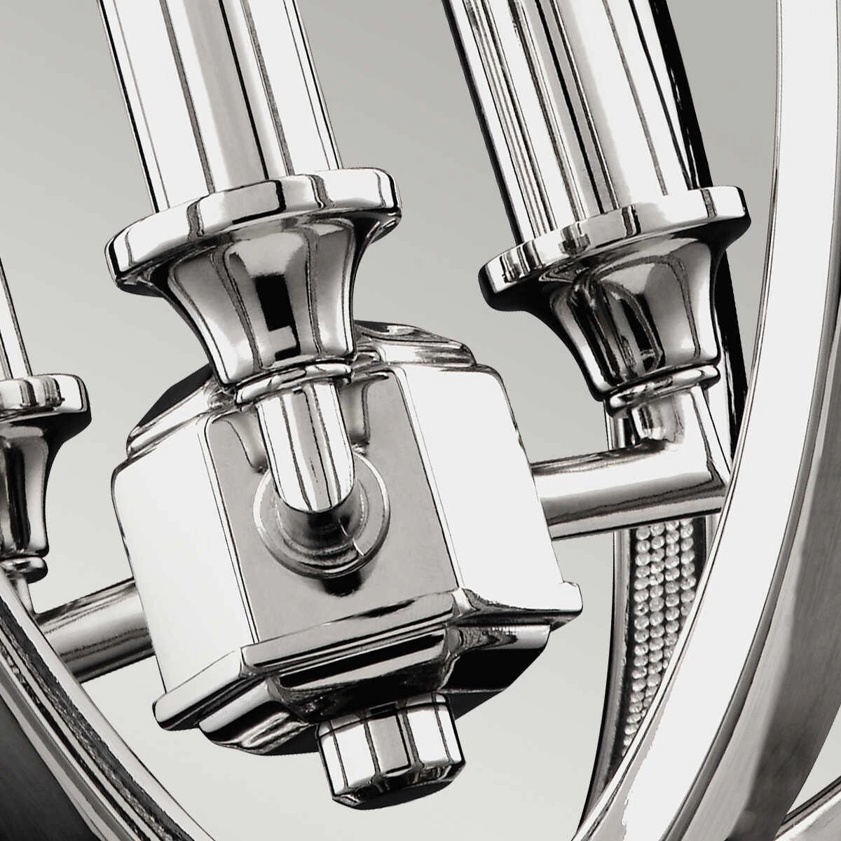 Feiss Corinne 3 Light Small Polished Nickel Ceiling Pendant