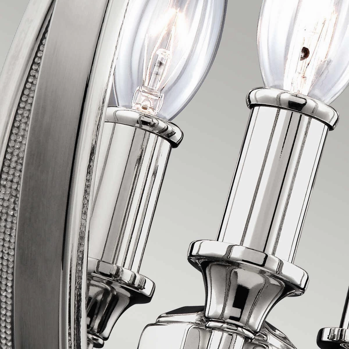 Feiss Corinne 3 Light Small Polished Nickel Ceiling Pendant