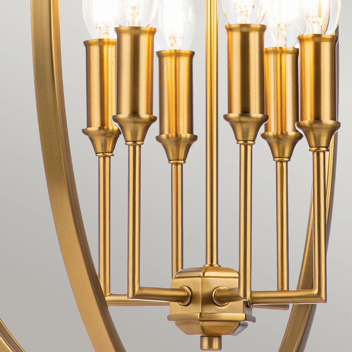 Feiss Corinne 6 Light Brass Pendant