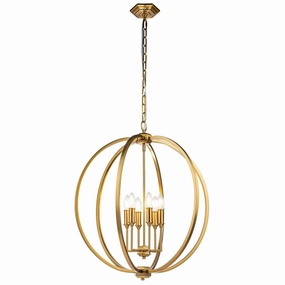 Feiss Corinne 6 Light Brass Pendant modern ceiling lamp