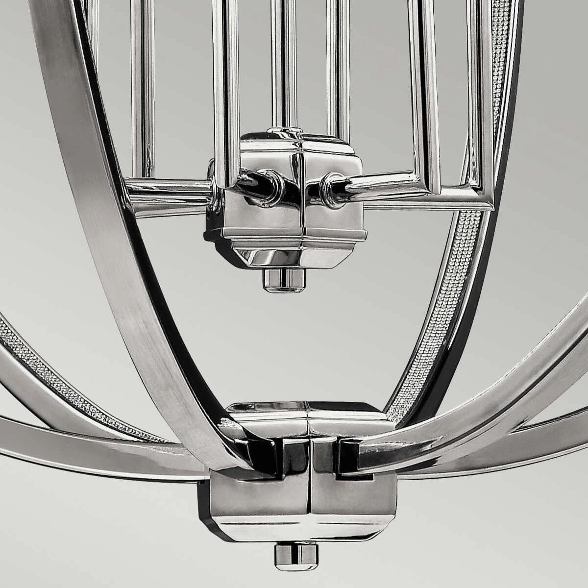 Feiss Corinne 6 Light Polished Nickel Pendant Ceiling Light