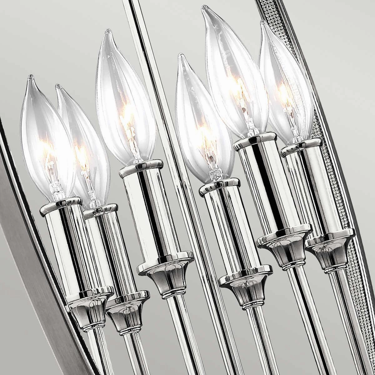 Feiss Corinne 6 Light Polished Nickel Pendant Ceiling Light