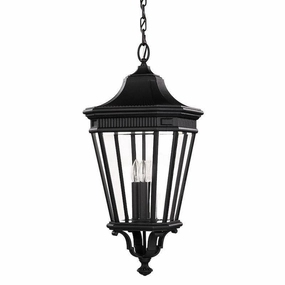 Feiss Cotswold Lane Black Large Outdoor Pendant Light outdoor wall lamp