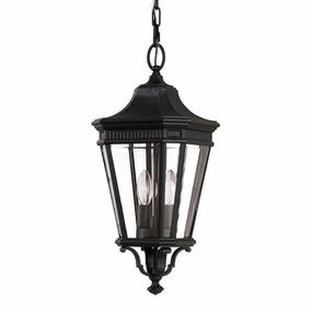 Feiss Cotswold Lane Black Medium Outdoor Pendant Light outdoor wall lamp