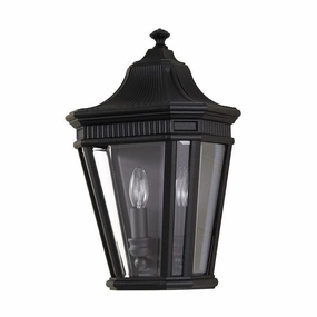 Feiss Cotswold Lane Black Outdoor Half Wall Light outdoor wall lamp