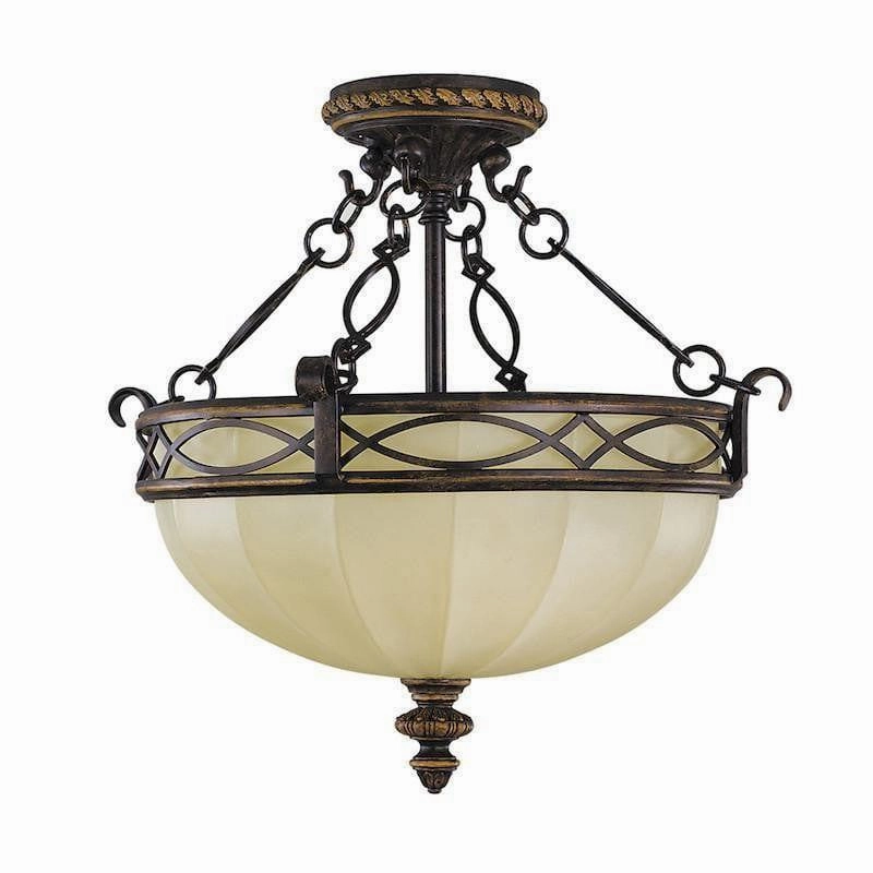 Feiss Drawing Room Semi Flush Chain And Bowl Ceiling Light simple ceiling design light