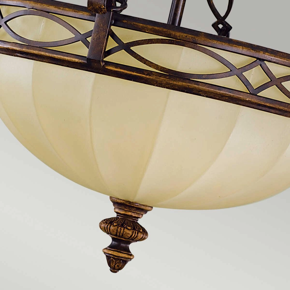 Feiss Drawing Room Semi Flush Chain And Bowl Ceiling Light