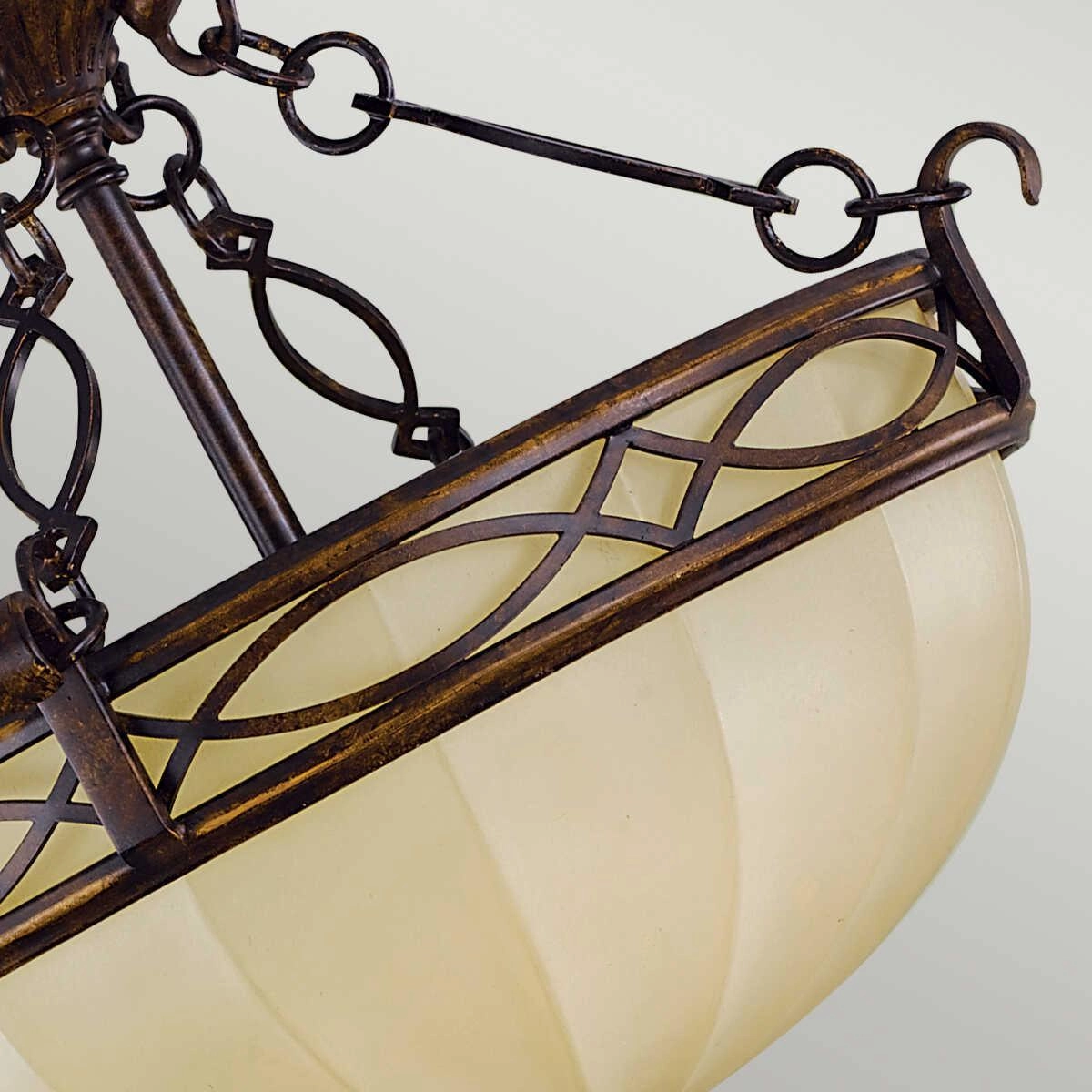 Feiss Drawing Room Semi Flush Chain And Bowl Ceiling Light
