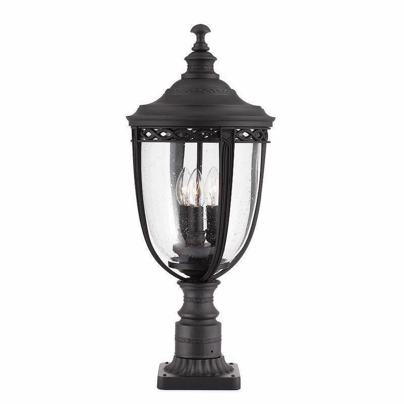 Feiss English Bridle Black Large Outdoor Pedestal Lantern outdoor wall lamp