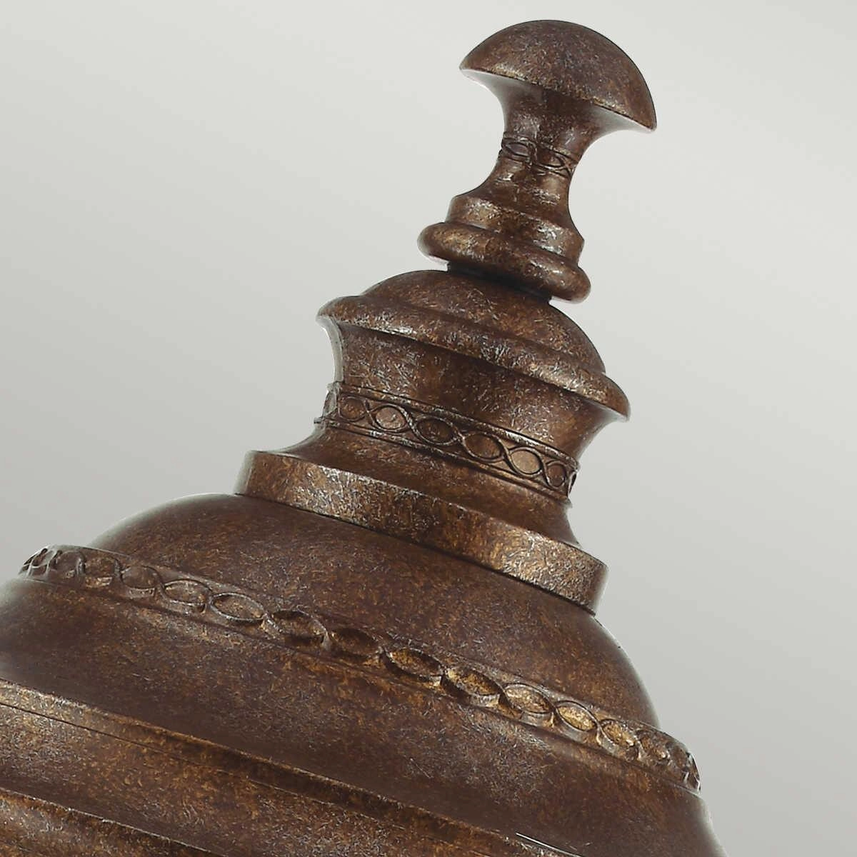 Feiss English Bridle Bronze Large Outdoor Pedestal Lantern