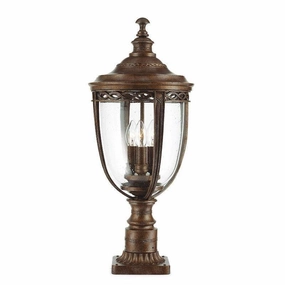Feiss English Bridle Bronze Large Outdoor Pedestal Lantern outdoor wall lamp