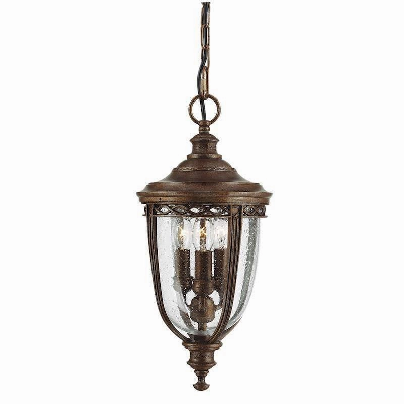 Feiss English Bridle Bronze Medium Outdoor Pendant Light outdoor wall lamp