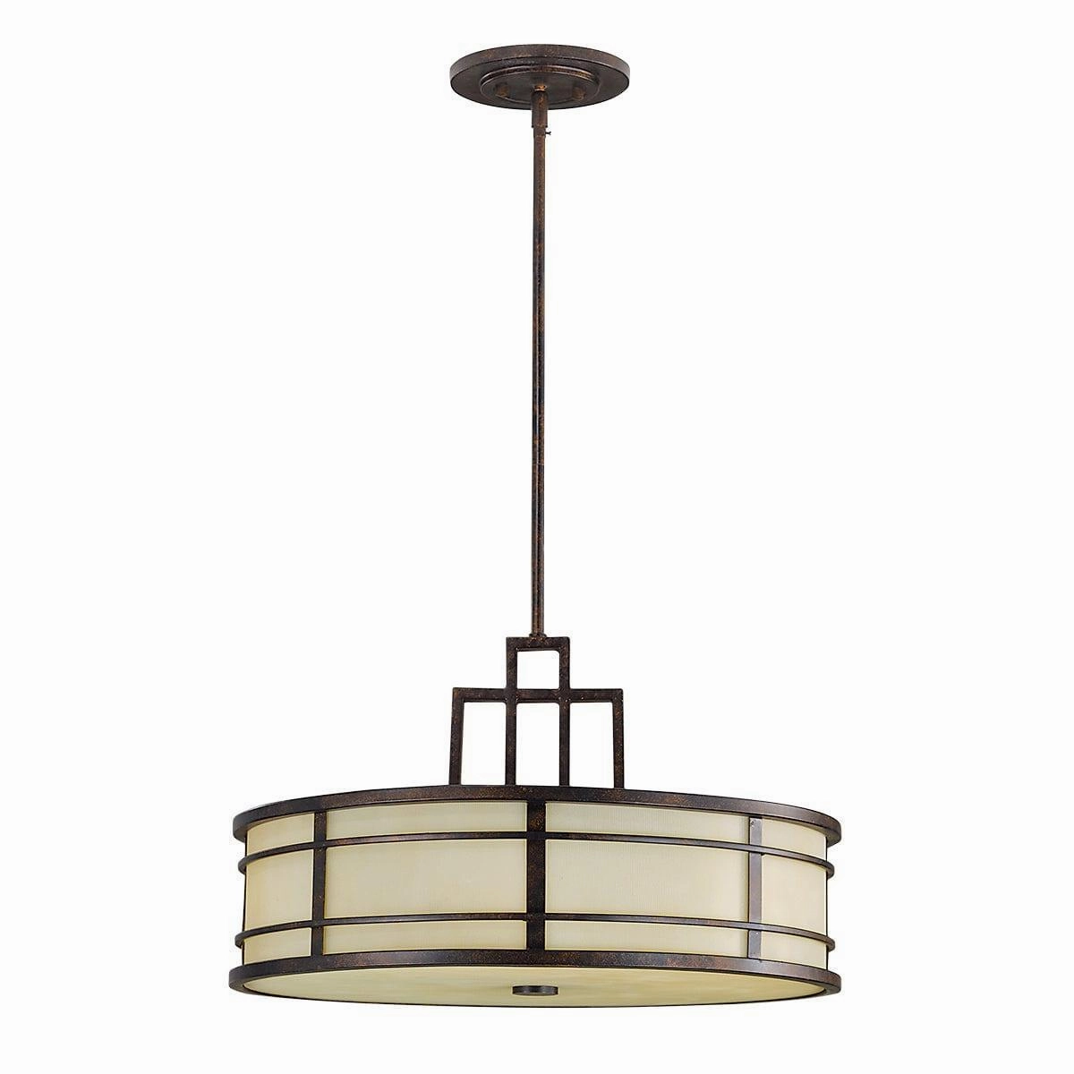 Feiss Fusion 3 Light Grecian Bronze Pendant Ceiling Light minimalist ceiling light