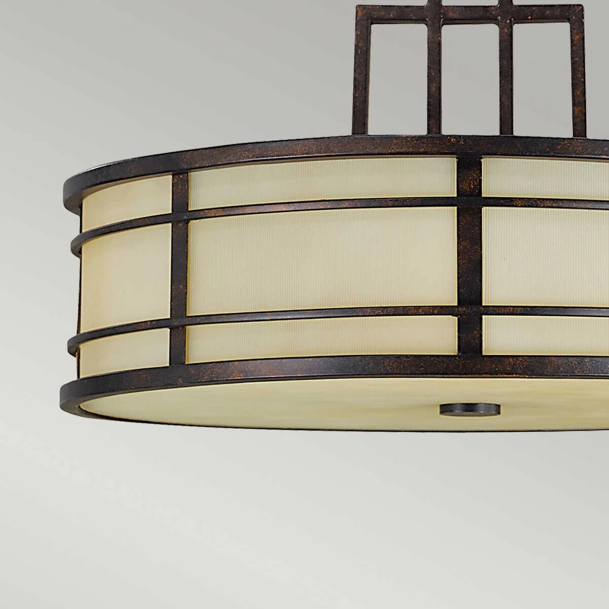 Feiss Fusion 3 Light Grecian Bronze Pendant Ceiling Light