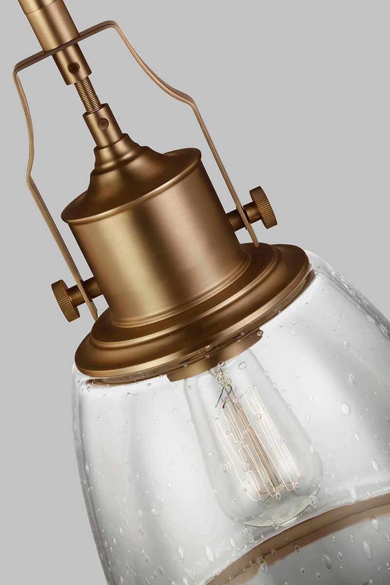 Feiss Hobson 1 Light Aged Brass Medium Ceiling Pendant