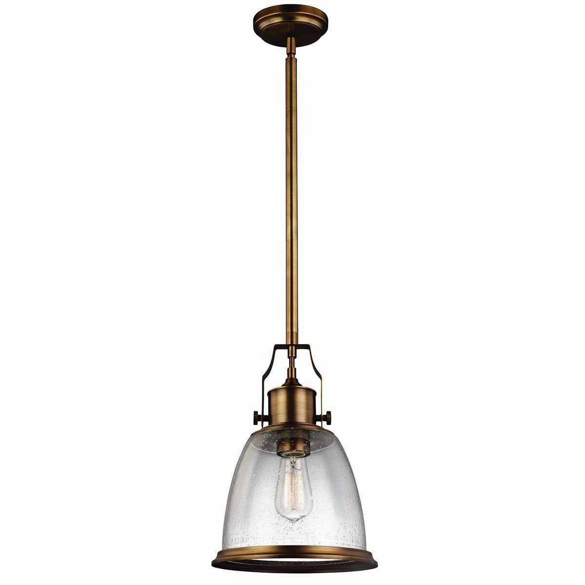 Feiss Hobson 1 Light Aged Brass Medium Ceiling Pendant minimalist ceiling light