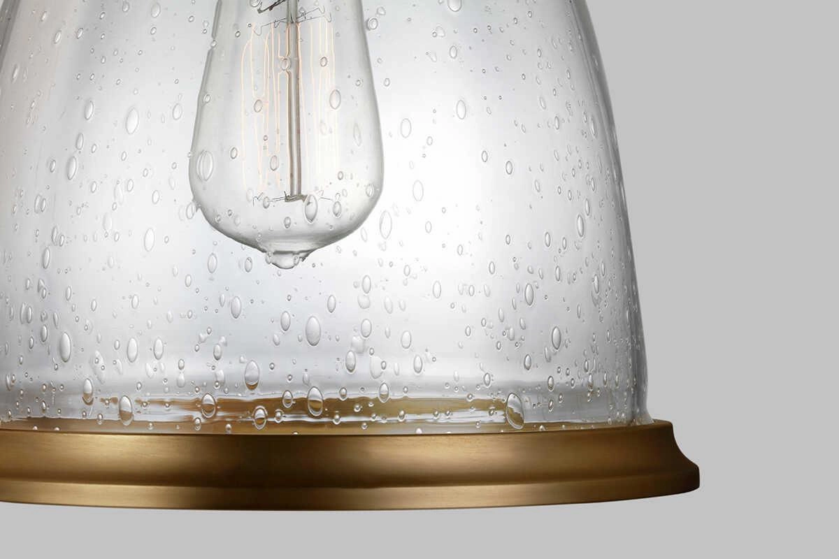 Feiss Hobson 1 Light Aged Brass Medium Ceiling Pendant