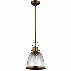 Feiss Hobson 1 Light Aged Brass Medium Ceiling Pendant minimalist ceiling light