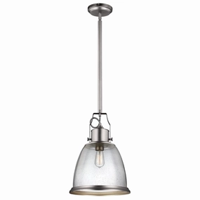 Feiss Hobson 1 Light Large Satin Nickel Ceiling Pendant Light minimalist ceiling light