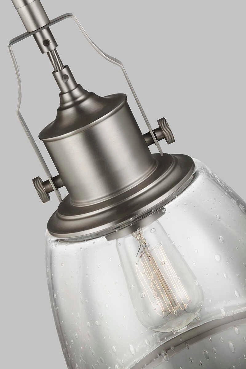 Feiss Hobson 1 Light Medium Satin Nickel Ceiling Pendant