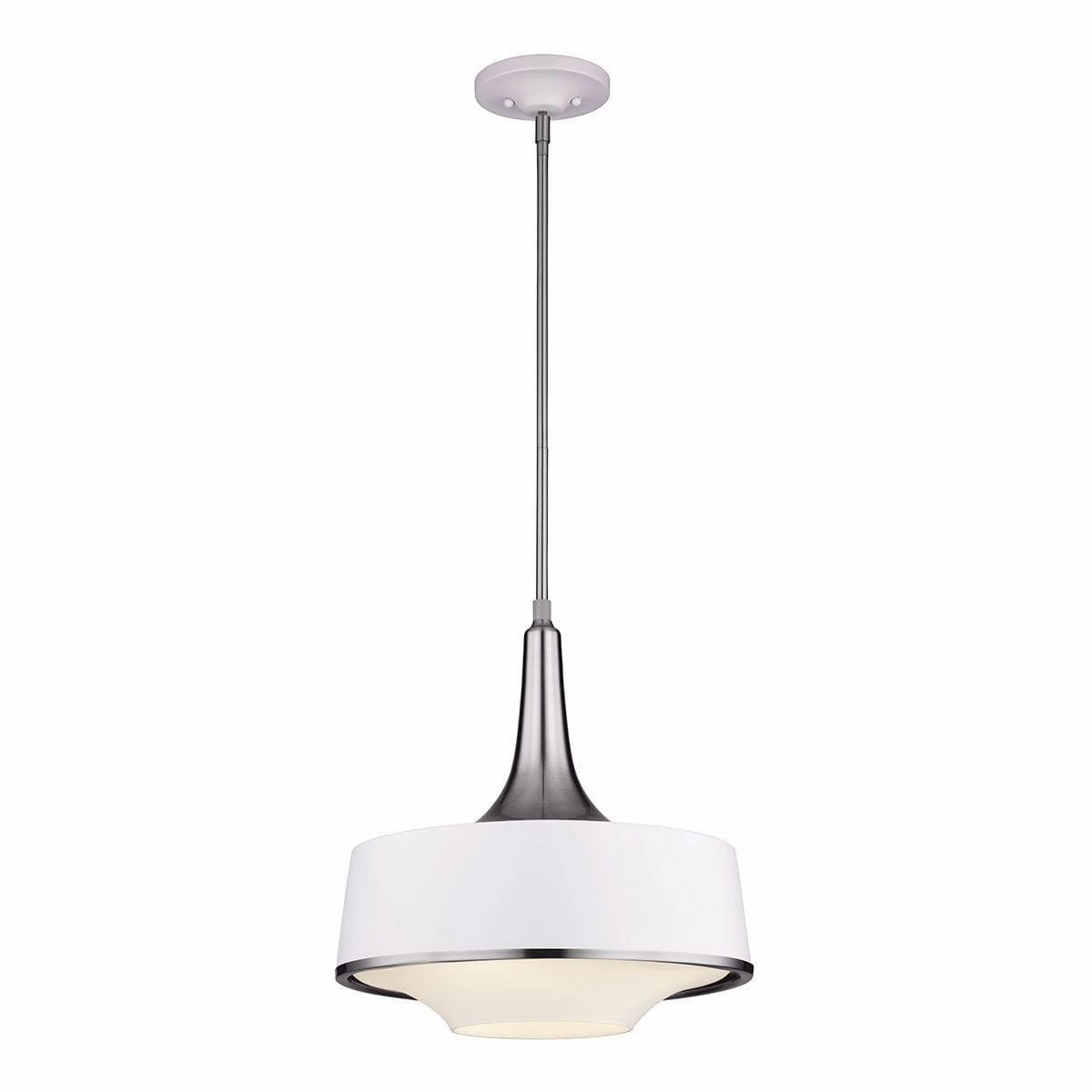 Feiss Holloway 4 Light White & Brushed Steel Pendant Light minimalist ceiling light