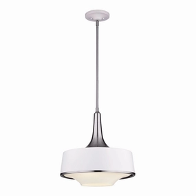 Feiss Holloway 4 Light White & Brushed Steel Pendant Light minimalist ceiling light
