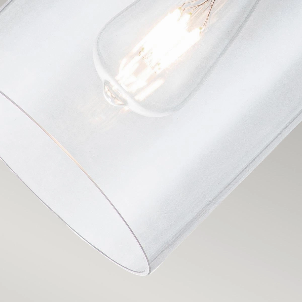 Feiss Hounslow 1 Light Brass Mini Pendant - Glass Shade