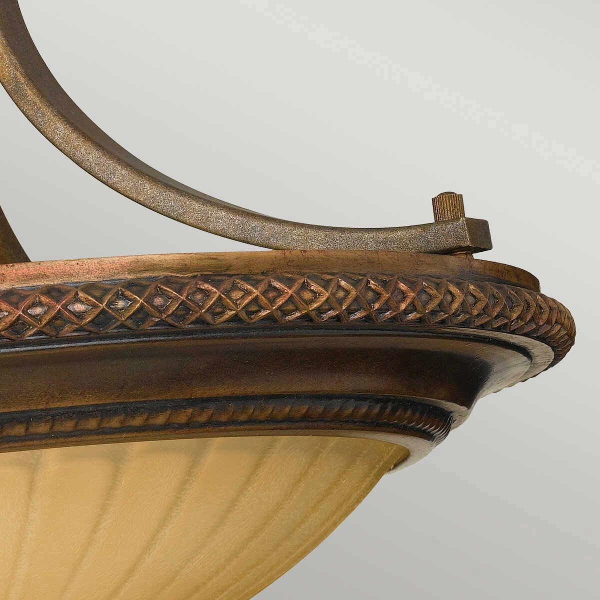 Feiss Kelham Hall Gold & Bronze 2 Light Ceiling Semi Flush