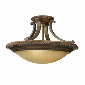Feiss Kelham Hall Gold & Bronze 2 Light Ceiling Semi Flush simple ceiling design light