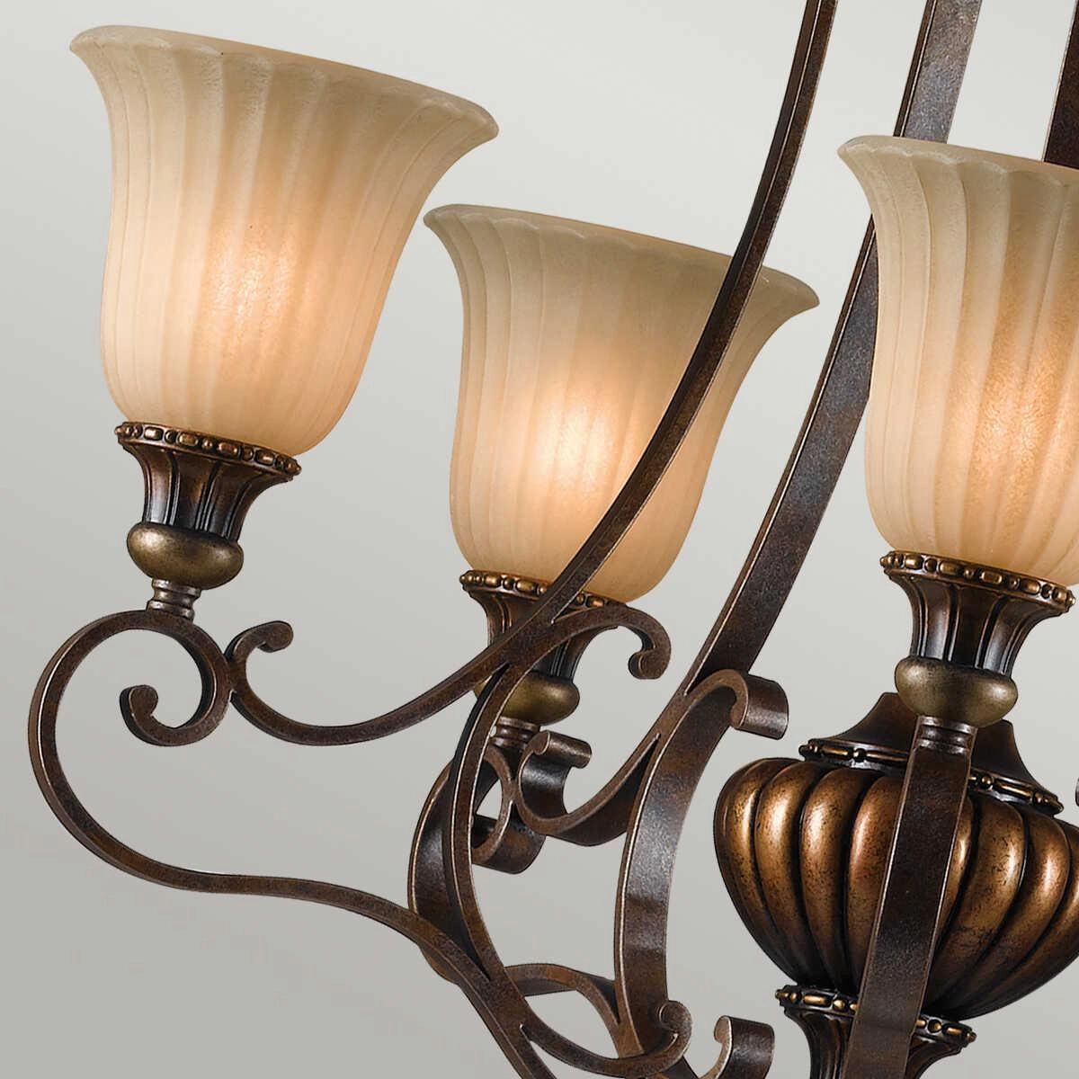 Feiss Kelham Hall Gold & Bronze 5 Light Chandelier