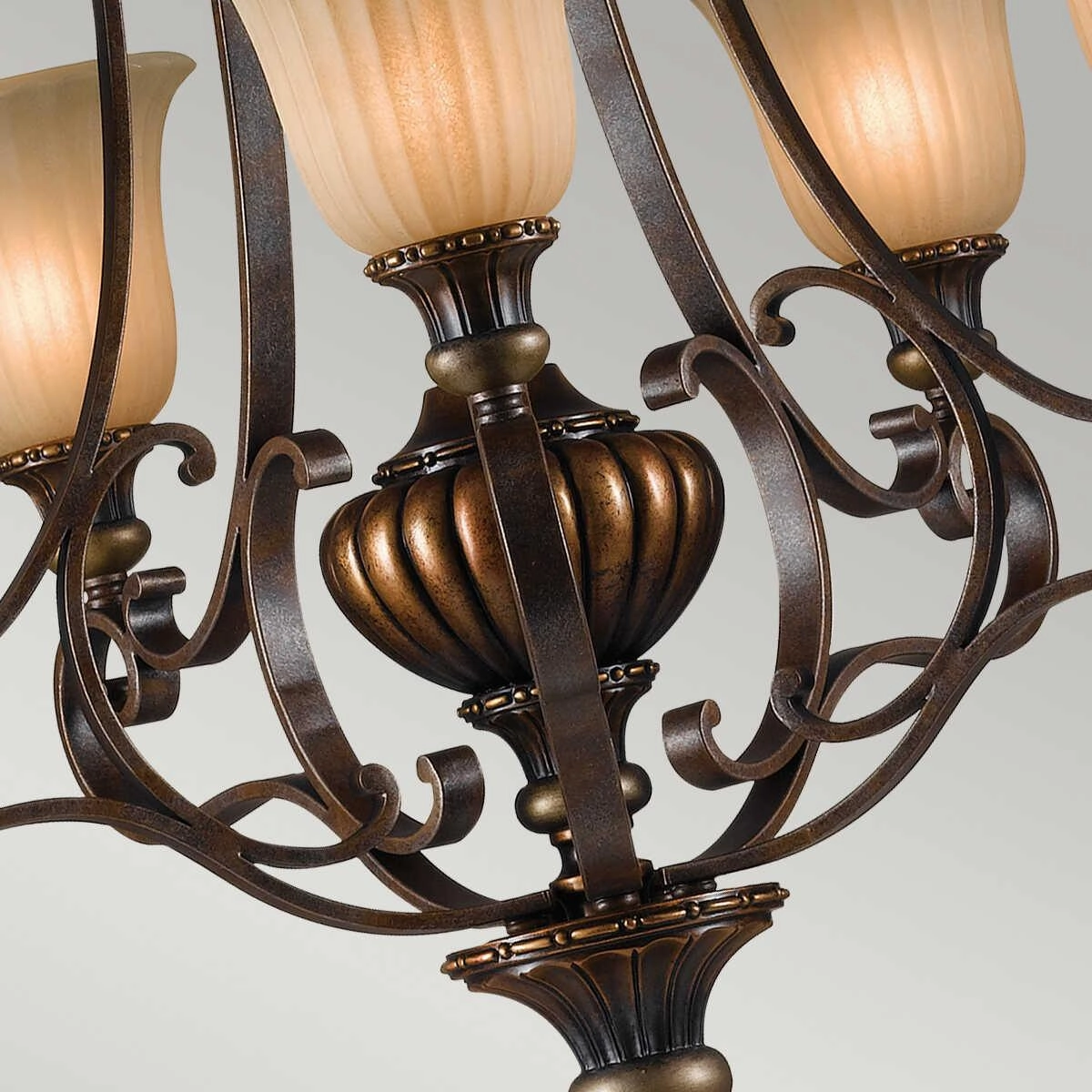Feiss Kelham Hall Gold & Bronze 5 Light Chandelier