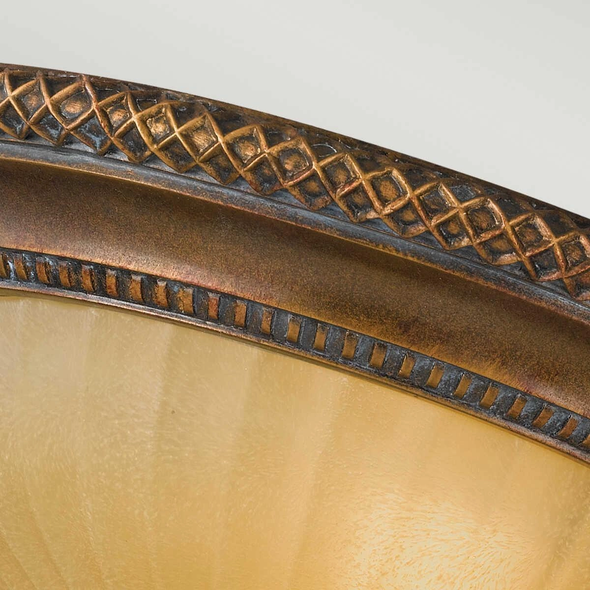 Feiss Kelham Hall Gold & Bronze Art Deco Flush Ceiling Light