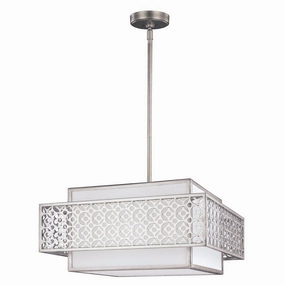 Feiss Kenney 3 Light Silver Pendant Ceiling Light minimalist ceiling light