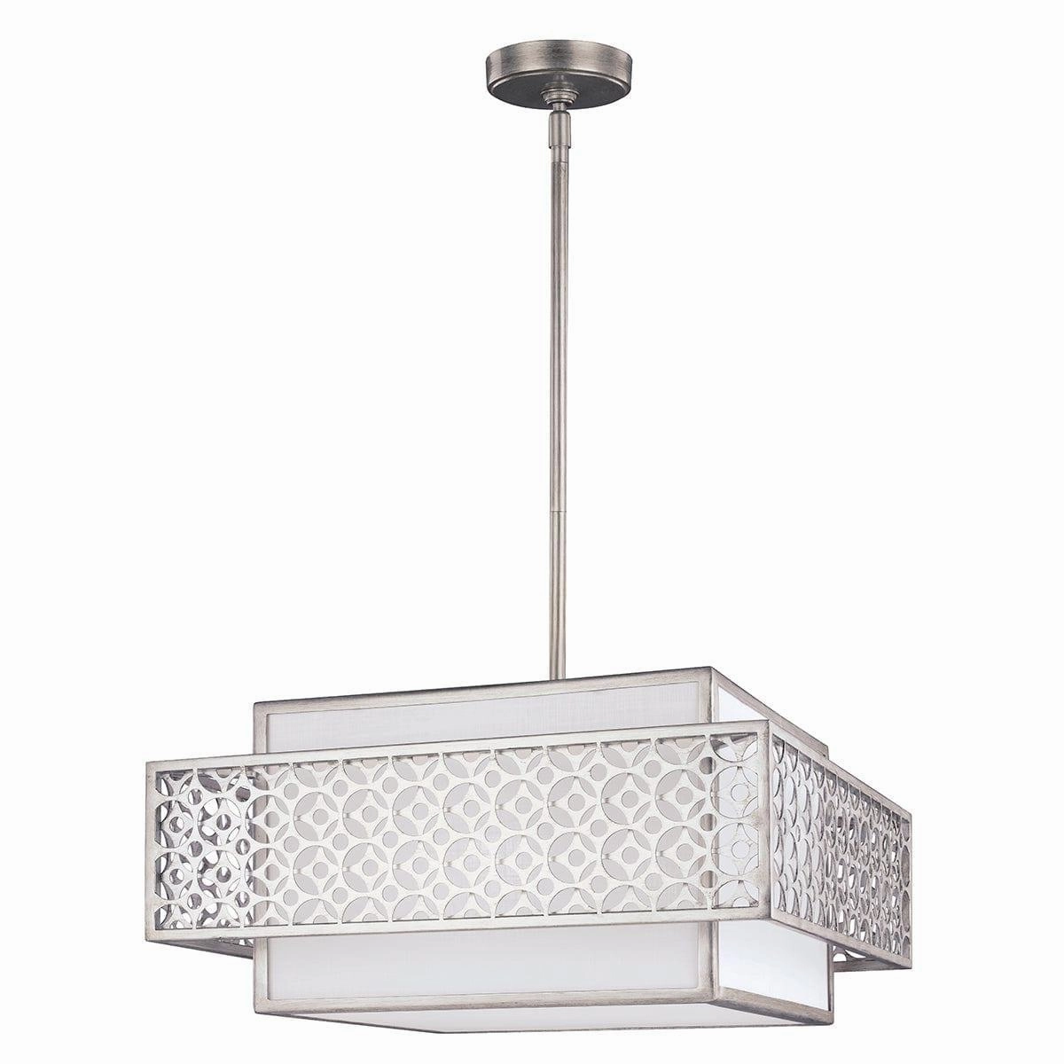 Feiss Kenney 3 Light Silver Pendant Ceiling Light minimalist ceiling light