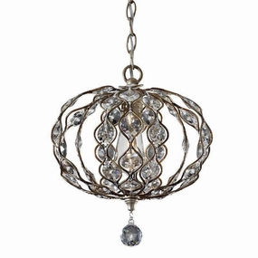 Feiss Leila 1 Light Burnished Silver Mini Ceiling Pendant modern ceiling lamp