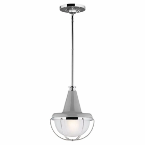 Feiss Livingston 1 Light Polished Nickel Pendant Light minimalist ceiling light