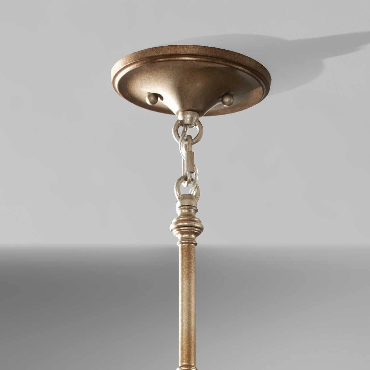 Feiss Lucia 3 Light Burnished Silver Ceiling Pendant