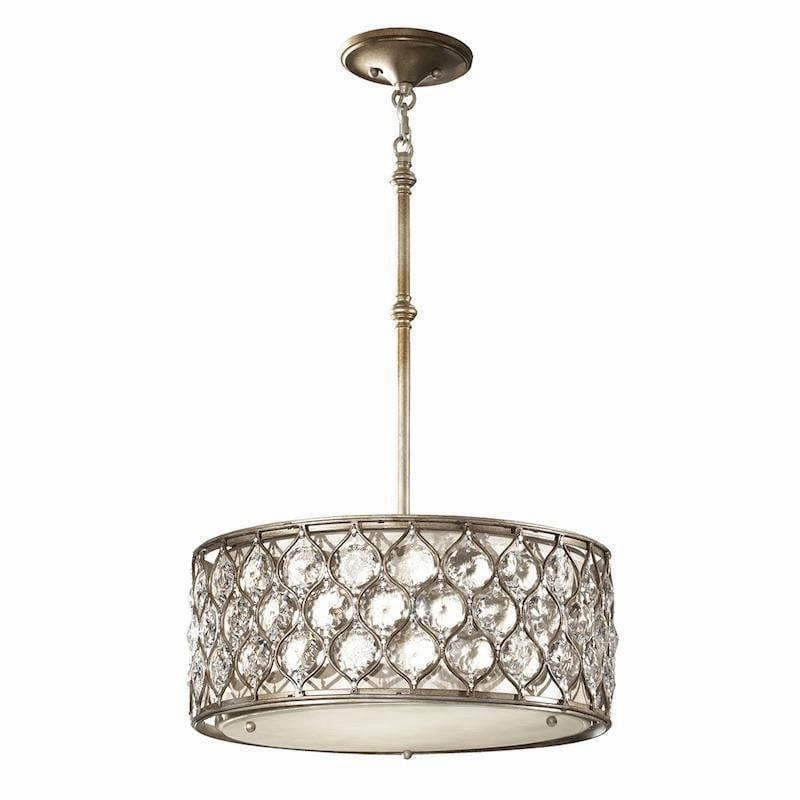 Feiss Lucia 3 Light Burnished Silver Ceiling Pendant modern ceiling lamp