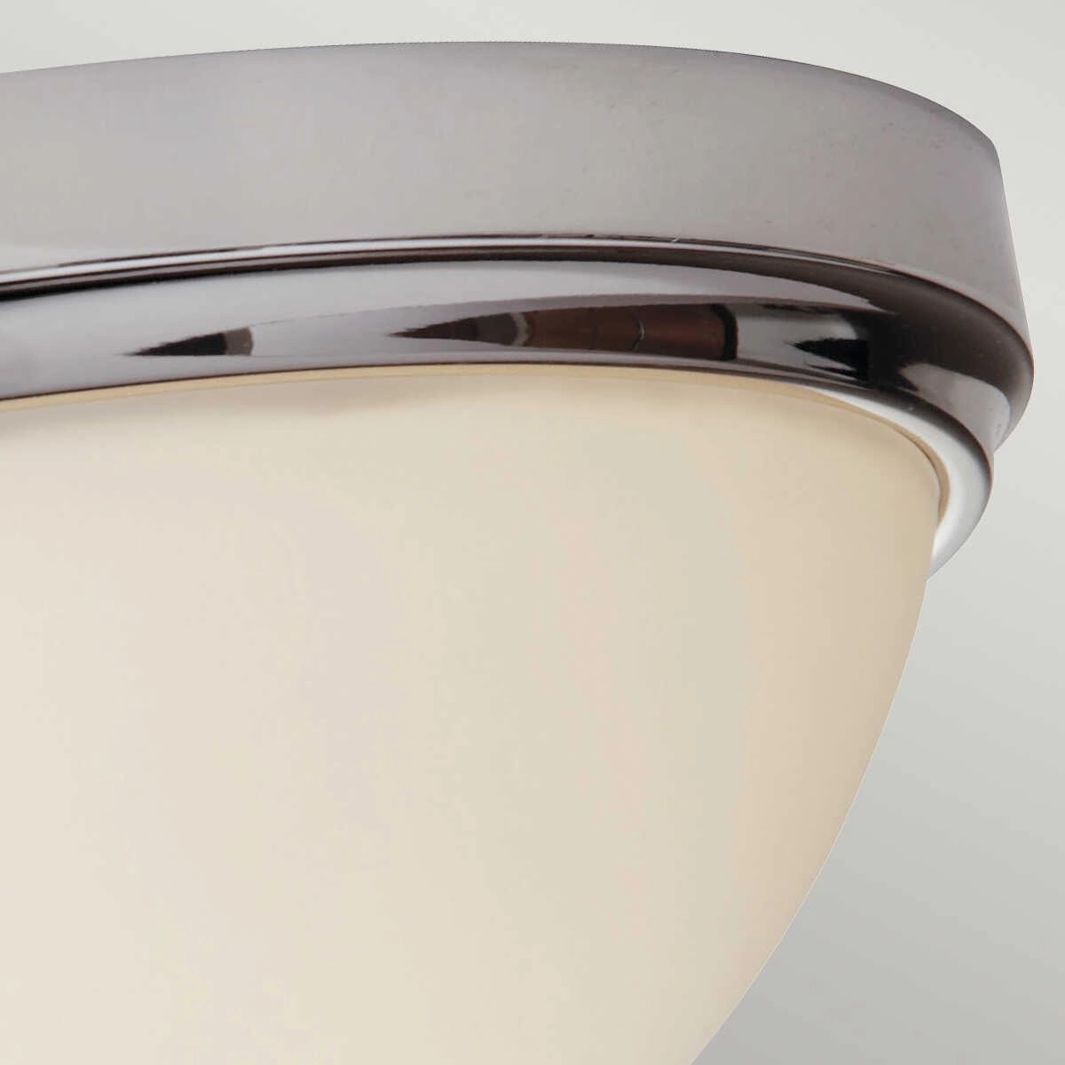 Feiss Malibu Polished Nickel Flush Bathroom Ceiling Light