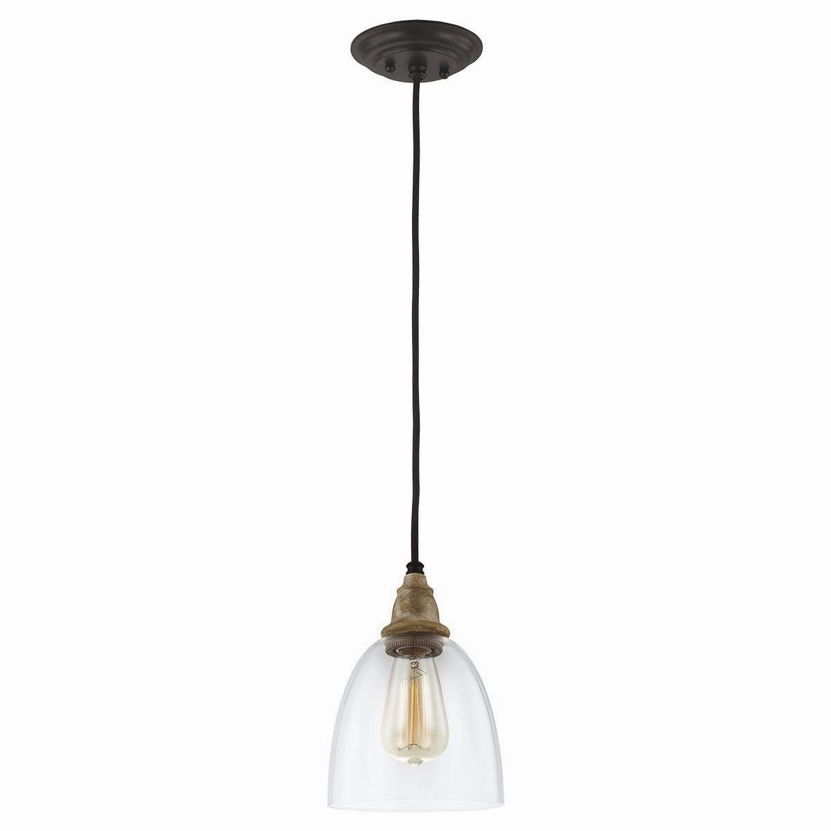 Feiss Matrimonio 1 Light Driftwood Mini Pendant Ceiling Light minimalist ceiling light