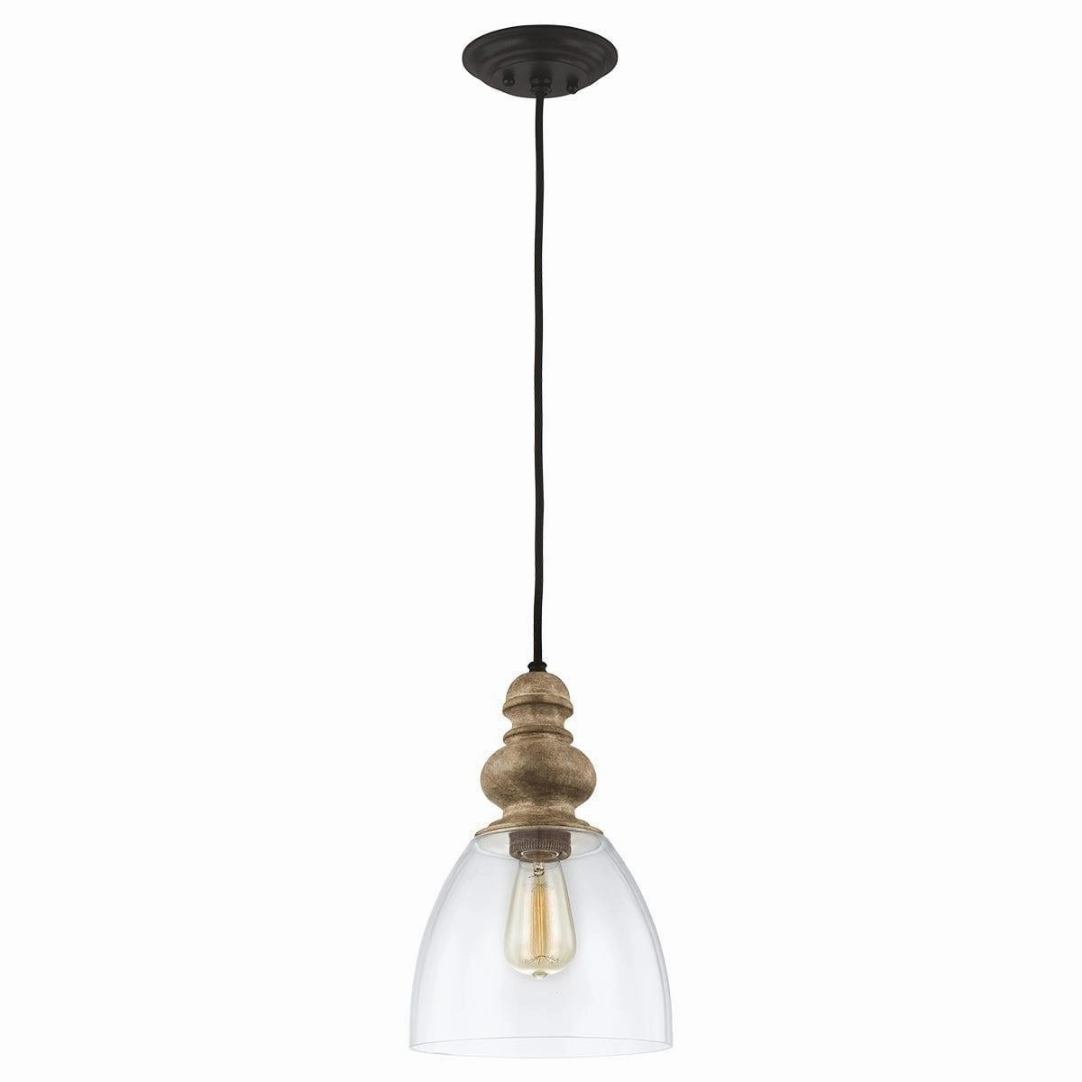 Feiss Matrimonio 1 Light Driftwood Pendant Ceiling Light minimalist ceiling light