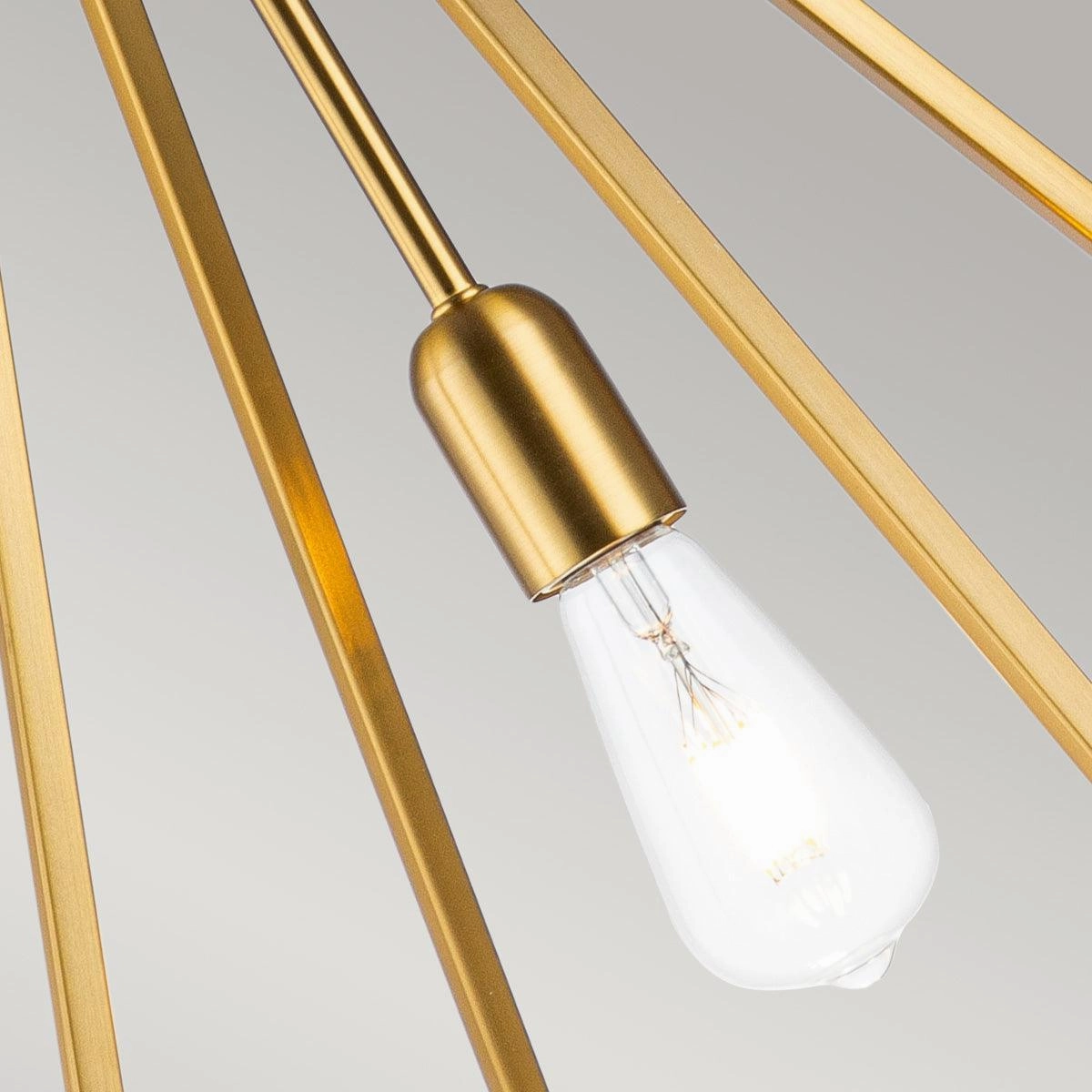 Feiss Nico 1 Light Large Brass Ceiling Pendant