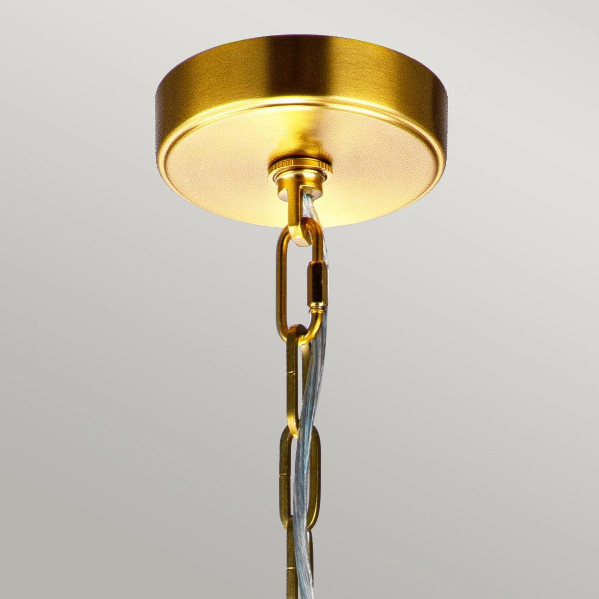 Feiss Nico 1 Light Large Brass Ceiling Pendant