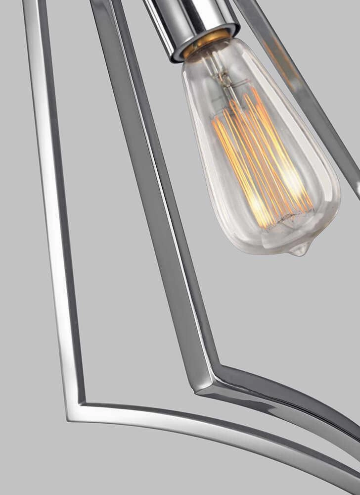 Feiss Nico 1 Light Large Polished Chrome Pendant Light