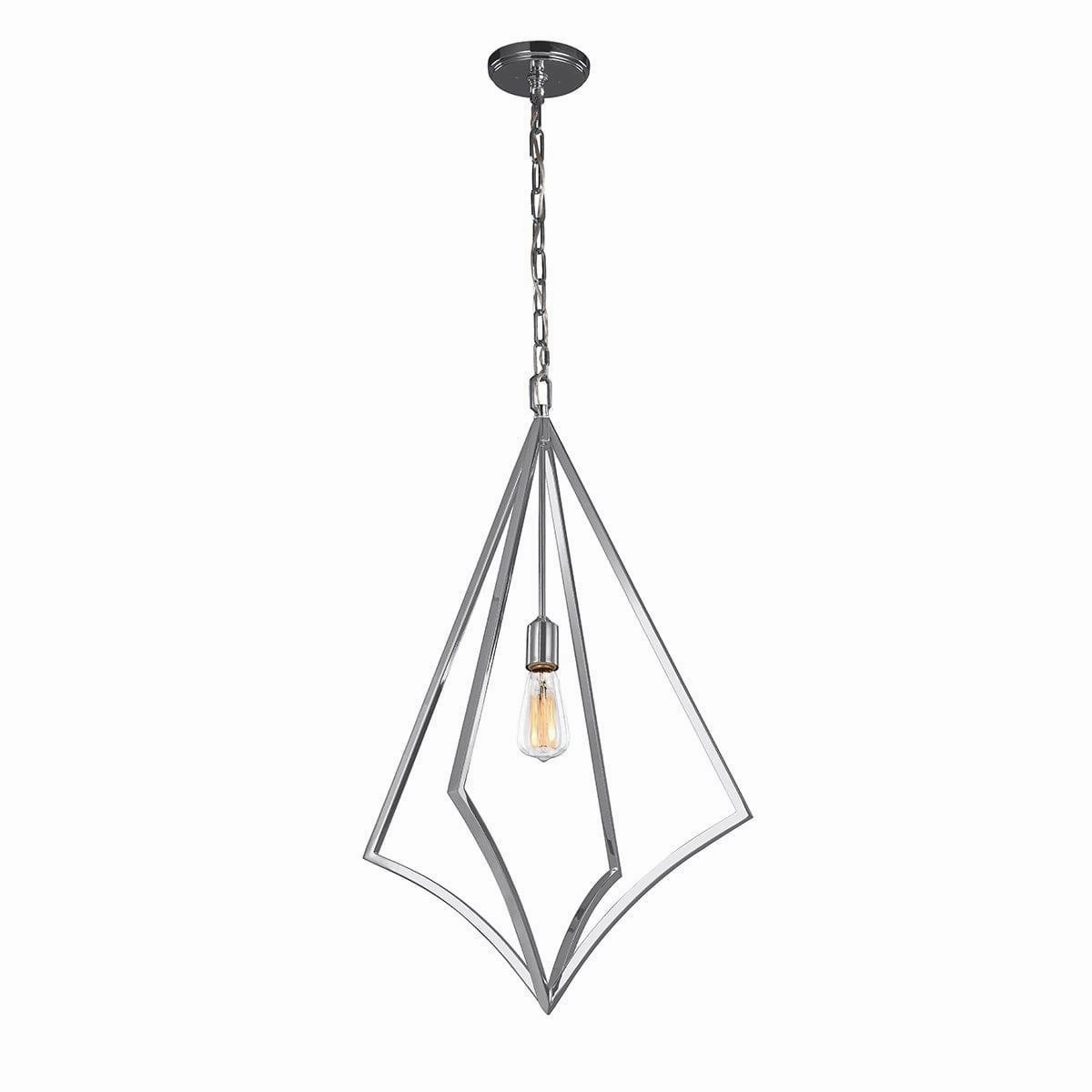 Feiss Nico 1 Light Large Polished Chrome Pendant Light minimalist ceiling light